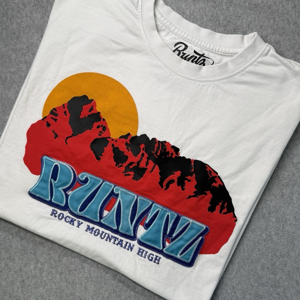 Runtz Rocky Mountain High T-Shirt‎ White XL Graphic Logo Tee
